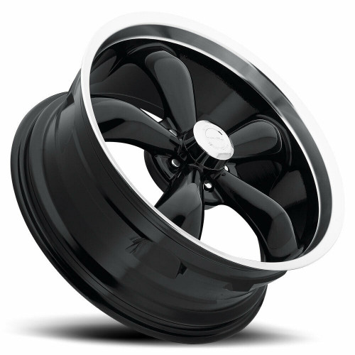 18" Vision Muscle 142 Legend Gloss Black Machined Lip Wheel 18x8.5 5x4.75 -6mm