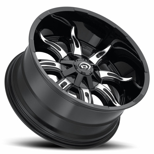 20" Vision Off-Road 423 Manic Gloss Black Machined Face Wheel 20x9 5x4.5 10mm