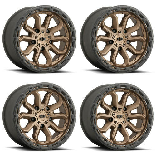 Set 4 17" Vision Off-Road 405 Korupt Satin Bronze Wheels 17x9 5x5.5 Rims 12mm