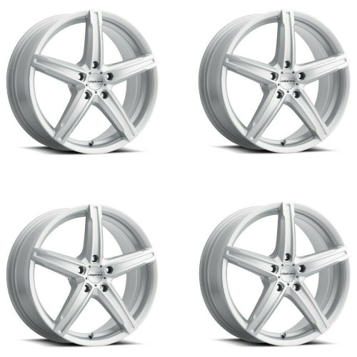 Set 4 15" Vision Street 469 Boost Silver Wheels 15x6.5 4x4.5 (4x114.3) 38mm Rims