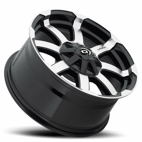 17" Vision Off-Road 413 Valor Gloss Black Machined Face Wheel 17x8.5 6x120 18mm