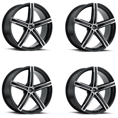 Set 4 20" Vision Street 469 Boost Gloss Black Machined 20x8.5 5x120 35mm Rims