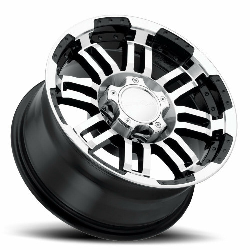 Set 4 20" Vision 375 Warrior Gloss Black Machined Face Wheels 20x9 6x135 25mm