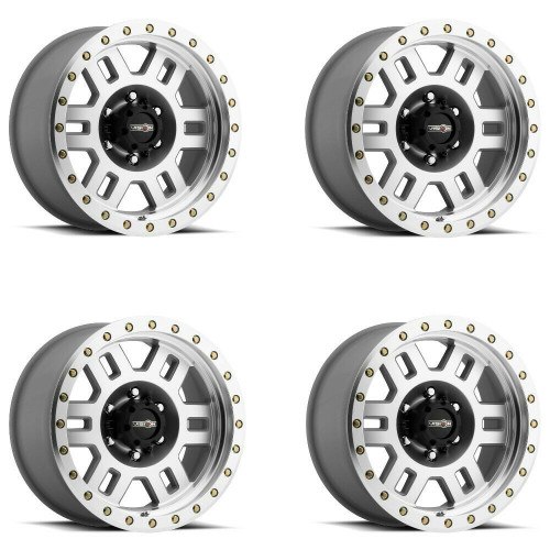 Set 4 18" Vision 398 Manx   Machined 18x9 Wheels 6x5.5 (6x139.7) 0mm Rims