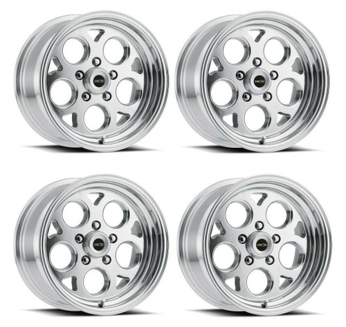 Set 4 17" Vision American Muscle 561 Sport Mag Polished 17x4.5 5x4.5 Rims -24mm