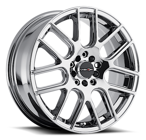 Set 4 17" Vision 426 Cross Chrome 17x7.5 Wheels 5x112 38mm Rims