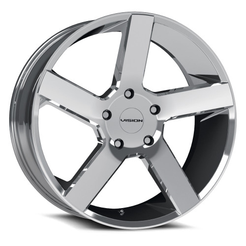 24" Vision Street 472 Switchback Chrome Wheel 24x9.5 6x5.5 30mm For Chevy GMC