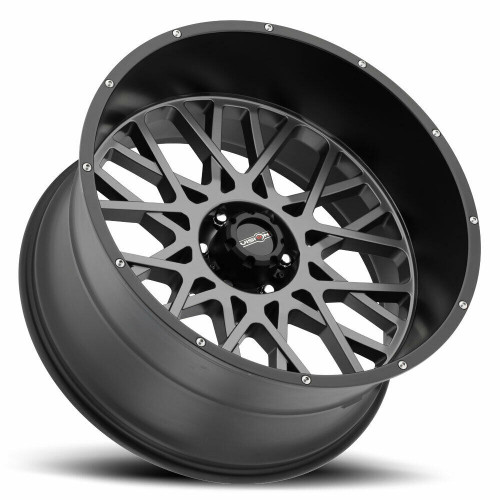 20" Vision 412 Rocker Anthracite Satin Black Lip Wheel 20x12 6x135 Rim -51mm