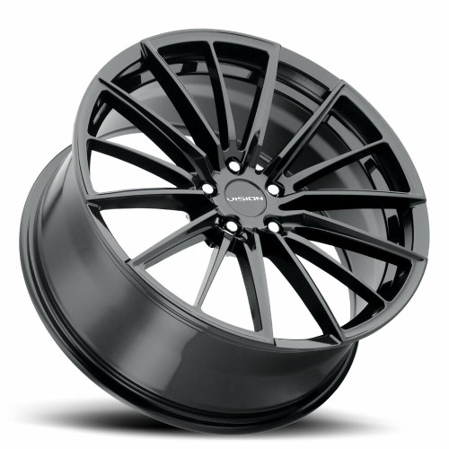 18" Vision Street 473 Axis Gloss Black Wheel 18x8 5x4.5 38mm Rim