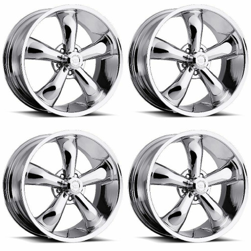 Set 4 20" Vision American Muscle 142 Legend 20x8.5 5x4.75 -6mm Wheels Chrome Rim