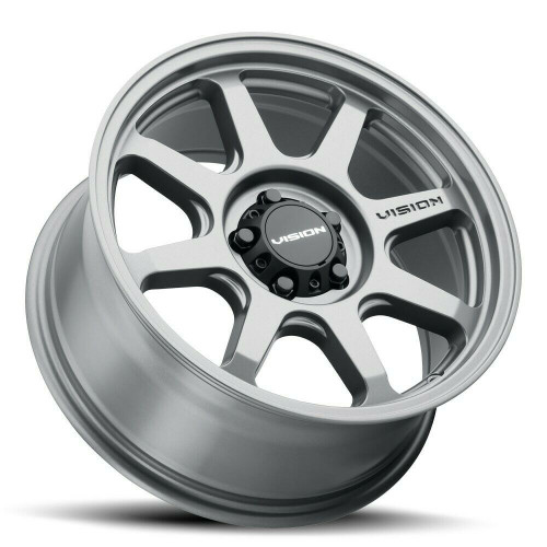 Set 4 16" Vision Off-Road 351 Flow Satin Grey Wheels 16x8 6x5.5 Truck Rims 0mm Set 4 16" Vision Off-Road 351 Flow Satin Grey Wheels 16x8 6x5.5 Truck Rims 0mm