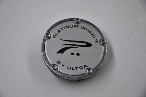 Platinum Wheels Chrome, Silver & Balck Lettering Wheel Center Cap Hub Cap C035201C-S 2.125" Platinum Wheels by Ultra Snap in