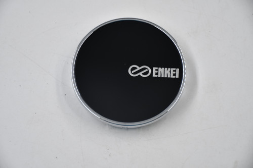 Enkei Chrome and Black w/Chrome Logo Wheel Center Cap Hub Cap CC-176 2.625" Enkei Snap in