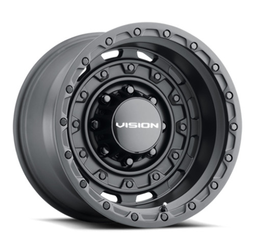 18" Vision Off-Road 403 Tactical Satin Black Wheel 18x9.5 8x170 Lifted Rim -18mm