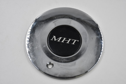 MHT Chrome w/ Black & Chome Logo Wheel Center Cap Hub Cap MH1027(CHR) 6.25" MHT Chrome Logo
