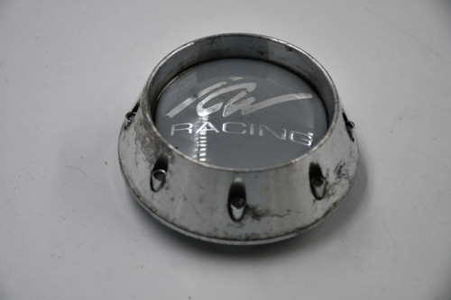 ICW Racing Machined Edge w/ Silver & Chrome Insert Wheel Center Cap Hub Cap C10812 2.75" ICW Racing Push in