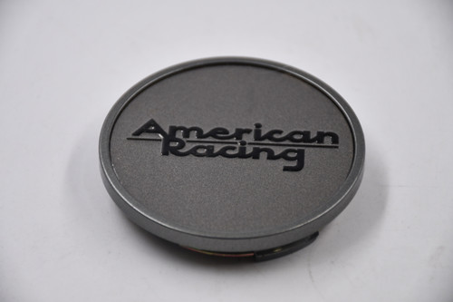 American Racing GunMetal w/ Gloss Black Lettering Wheel Center Cap Hub Cap BC-966(AR,GM) 2.75" Amerincan Racing Snap in