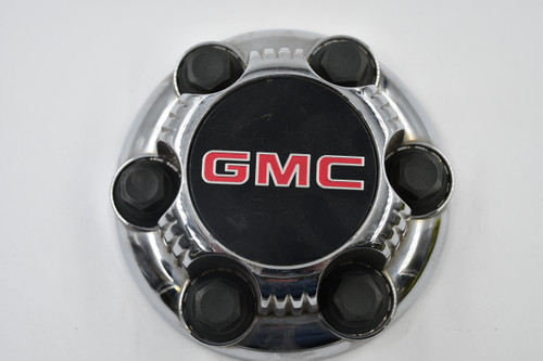 GMC Chrome w/ Black & Red Logo Wheel Center Cap Hub Cap 9596662GMC 7.375" OEM GMC 6 Lug