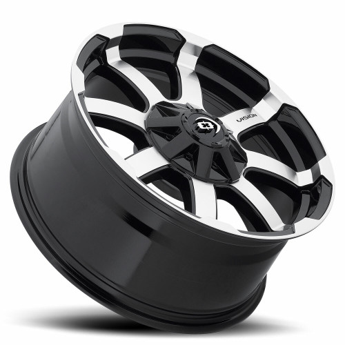 Set 4 18" Vision 413 Valor Gloss Black Machined Wheels 18x8.5 5x5.5 5x150 18mm