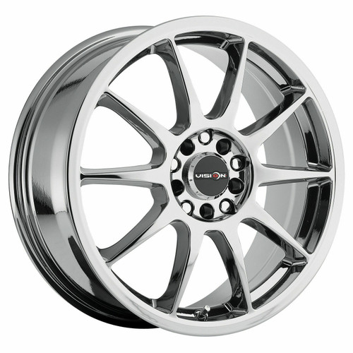 15" Vision Street 425 Bane Chrome Wheel 15x6.5 4x100 Street Rim 38mm