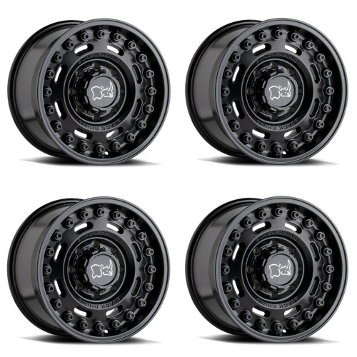 Set 4 Black Rhino Axle 20x9.5 8x170 Matte Black Wheels 20" 6mm For Ford Rims