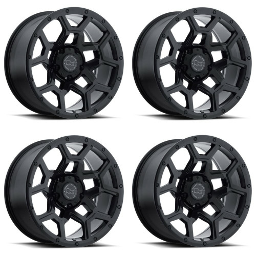 Set 4 Black Rhino Overland 18x9.5 5x5.5 Matte Black Wheels 18" 0mm For Dodge Ram