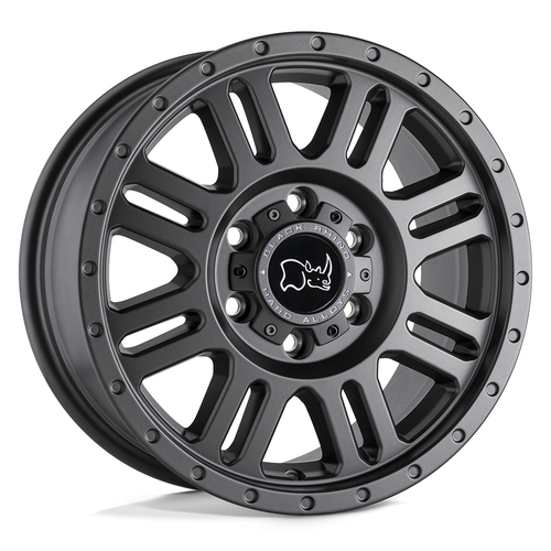 Set 4 17" Black Rhino Yellowstone 17x8 5x160 45mm Wheels Matte Gunmetal Rims