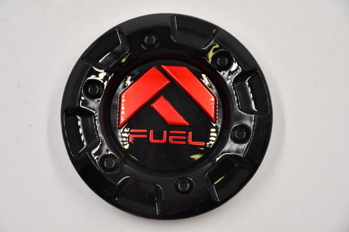 Fuel Gloss Black w/ Gloss Red Logo Wheel Center Cap Hub Cap CAP M-447(Red) 4.25" Fuel Snap in