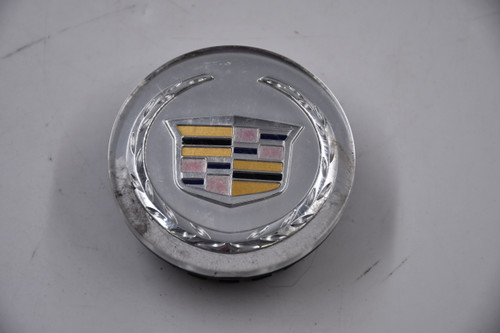 Cadillac Chrome w/Black, Red, Gold Logo Wheel Center Cap Hub Cap 9595439(LOGO) 2.625" Cadillac CTS DTS SRX OEM