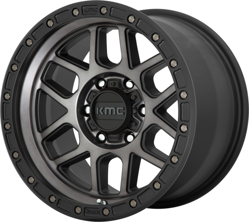 Set 4 KMC KM544 Mesa 20x9 8x170 Satin Black With Gray Tint Wheels 20" 18mm Rims