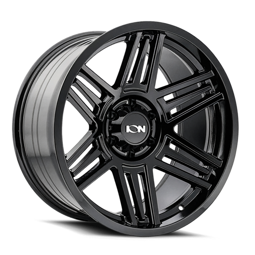 20" Ion 147 20x9 Gloss Black 8x6.5 Wheel 18mm For Chevy GMC Ram Truck Rim