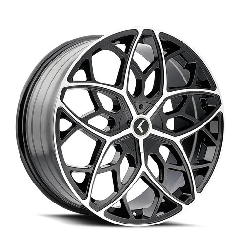 20" Kraze Ricochet 20x8.5 Black Machined 5x115 5x120 Wheel 38mm Performance Rim