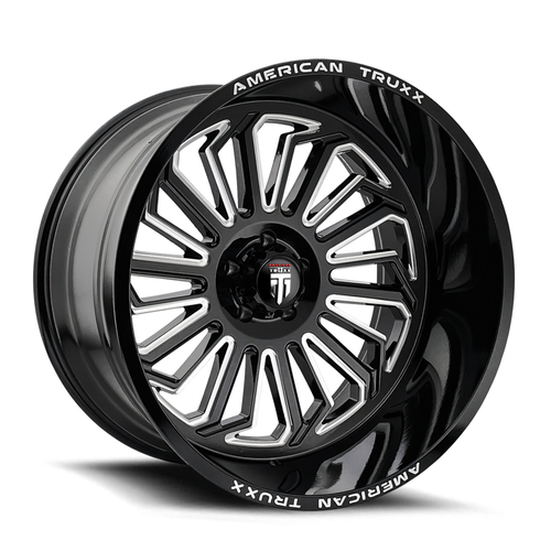 20" American Truxx Butcher 20x9 Black Milled 5x5 Wheel -12mm Lifted For Jeep Rim