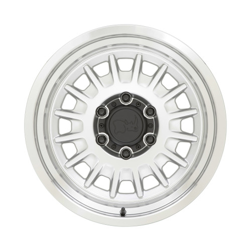 Black Rhino Aliso 17x8.5 6x5.5 Gloss Silver Mirror Cut & Lip Wheel 17" -10mm