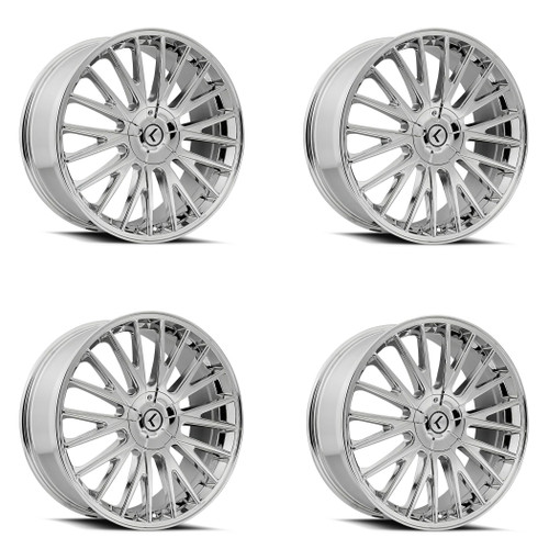 Set 4 20" Kraze Double Down 20x8.5 Chrome 5x4.25 5x4.5 Wheels 38mm Truck Suv Rim