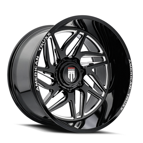 20" American Truxx Goliath 20x9 Black Milled 6x135 6x5.5 Wheel -12mm Lifted Rim 20" American Truxx Goliath 20x9 Black Milled 6x135 6x5.5 Wheel -12mm Lifted Rim