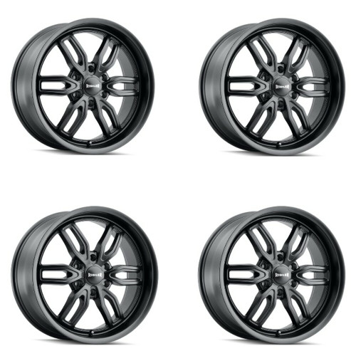 Set 4 22" Ridler 609 22x9.5 Matte Black 6x5.5 Wheels 30mm Rims For Chevy GMC Ram