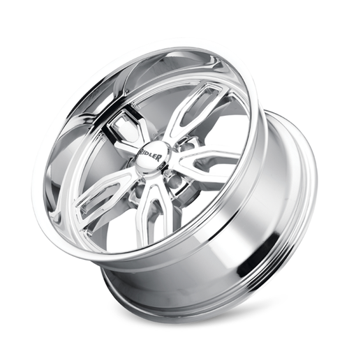 Set 4 20" Ridler 608 20x10 Chrome 5x4.5 Wheels 0mm Rims For Ford Jeep Truck