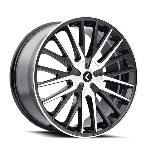22" Kraze Double Down 22x8.5 Black Machined 5x110 5x115 Wheel 38mm Rim