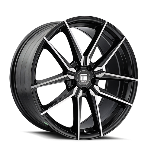 Set 4 18" Touren TR94 18x8 Brushed w/ Dark Graphite Window 5x112 Wheels 35mm
