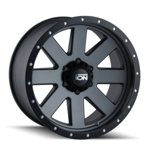 18" Ion 134 18x9 Matte Gunmetal Black Beadlock 6x5.5 Wheel 18mm Rim