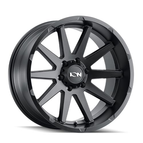 20" Ion 143 20x9 Matte Black 5x5.5 Wheel 18mm For Dodge Ram Jeep Ford Rim