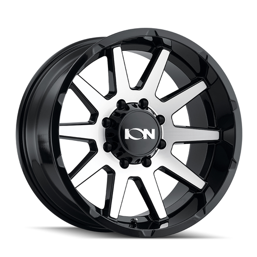 18" Ion 143 18x9 Black Machined 6x5.5 Wheel 18mm Rim