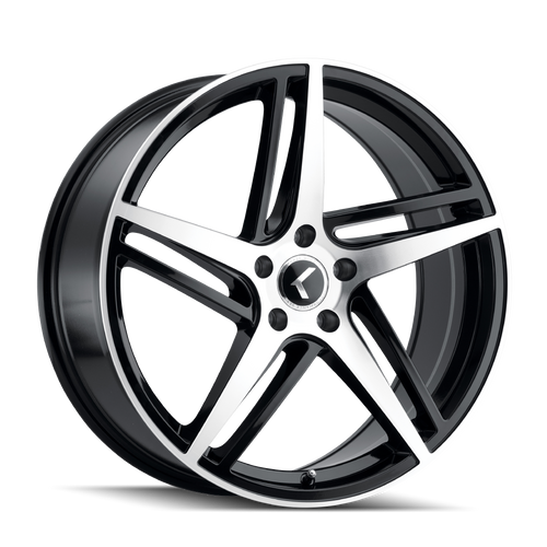 Set 4 20" Kraze Milano 20x8.5 Black Machined 5x120 Wheels 38mm Performance Rims