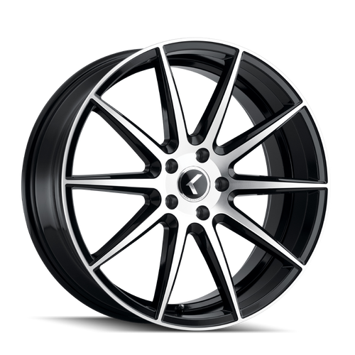 20" Kraze Cosmos 20x8.5 Black Machined 5x115 Wheel 38mm Performance Rim
