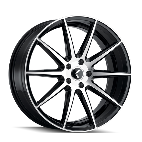 Set 4 17" Kraze Cosmos 17x8 Black Machined 5x4.25 Wheels 38mm Rims