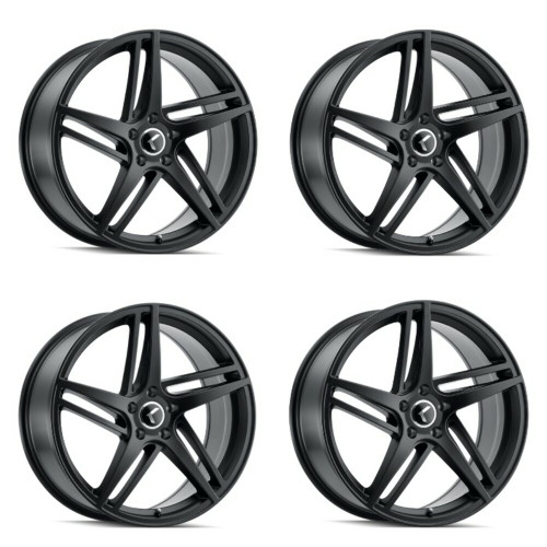 Set 4 18" Kraze Milano 18x8 Satin Black 5x120 Wheels 40mm Rims