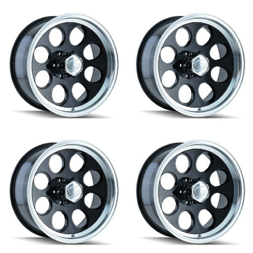 Set 4 17" Ion 171 17x9 Black Machined 8x170 Wheels 0mm Rims