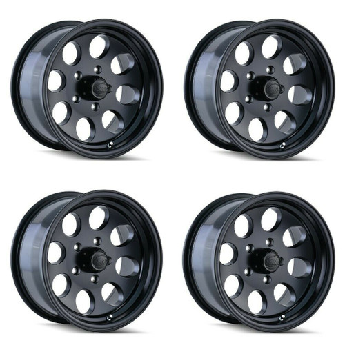 Set 4 17" Ion 171 17x9 Matte Black 8x6.5 Wheels 0mm Rims