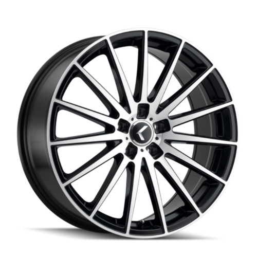 22" Kraze Stunna 22x8.5 Black Machined 5x115 Wheel 38mm Performance Rim